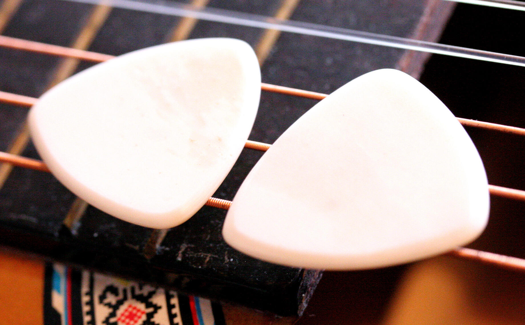 Brass Metal Guitar Pick created by a picksmith
